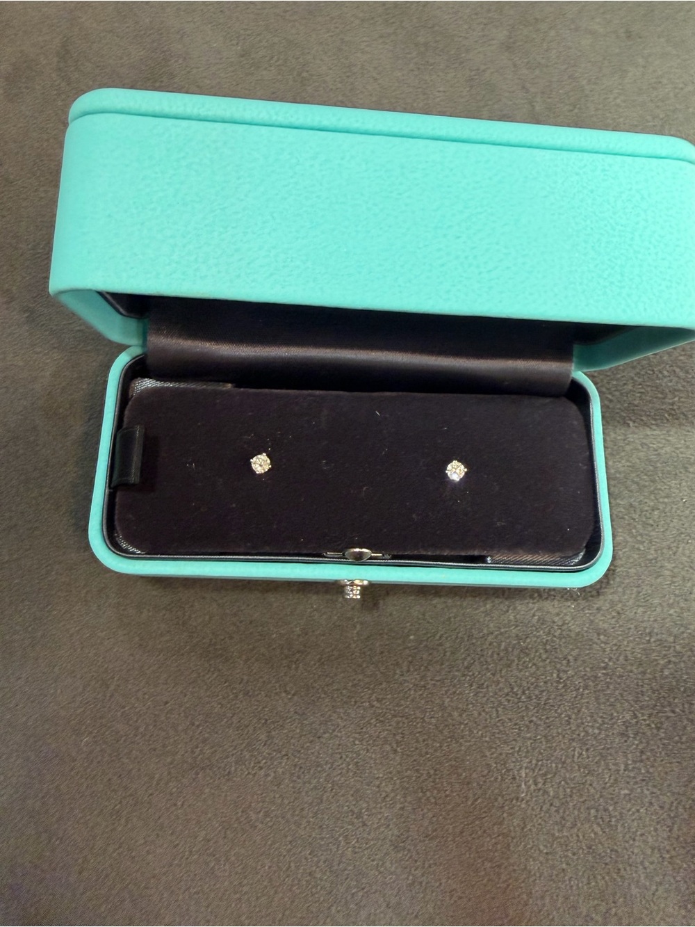 Tiffany Solitaire Diamond Studs in Platinum